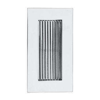 Reeded Rectangular Flush Pull in Polished Chrome - C1865-PC 