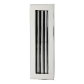 Reeded Rectangular Flush Pull in Polished Chrome - C1865-PC 