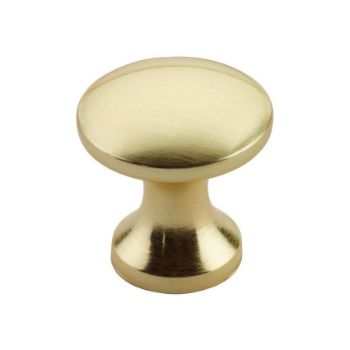 Round Cabinet Knob in Brushed Gold - TDFK24-BG  Round Cabinet Knob in Brushed Gold - TDFK24-BG
