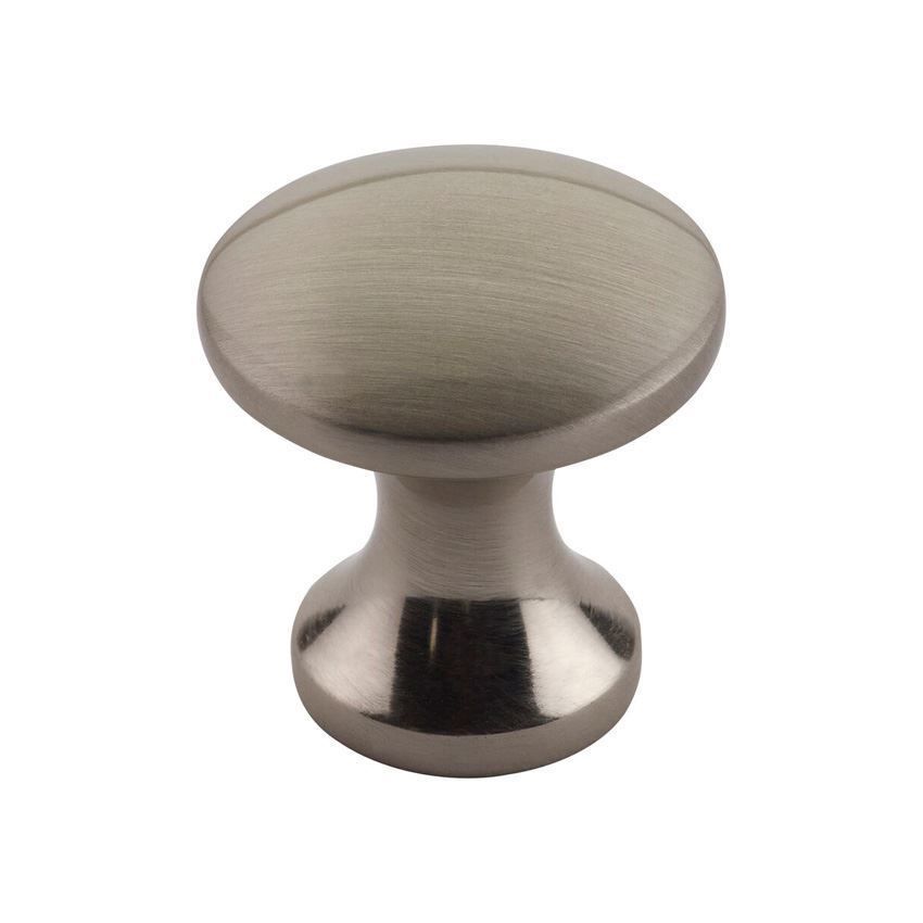 Round Cabinet Knob in Brushed Nickel - TDFK24-BN