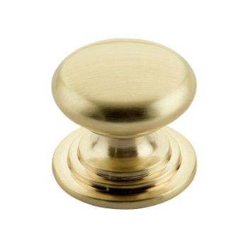 Round Cabinet Knob in Brushed Gold - TDFK37-BG Round Cabinet Knob in Brushed Gold - TDFK37-BG