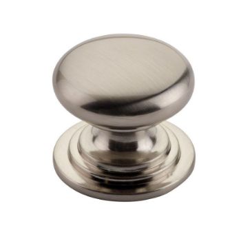 Round Cabinet Knob in Brushed Nickel - TDFK37-BN  Round Cabinet Knob in Brushed Nickel - TDFK37-BN