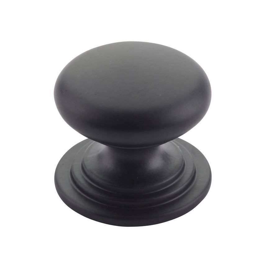 Round Cabinet Knob in Matt Black - TDFK37-MB