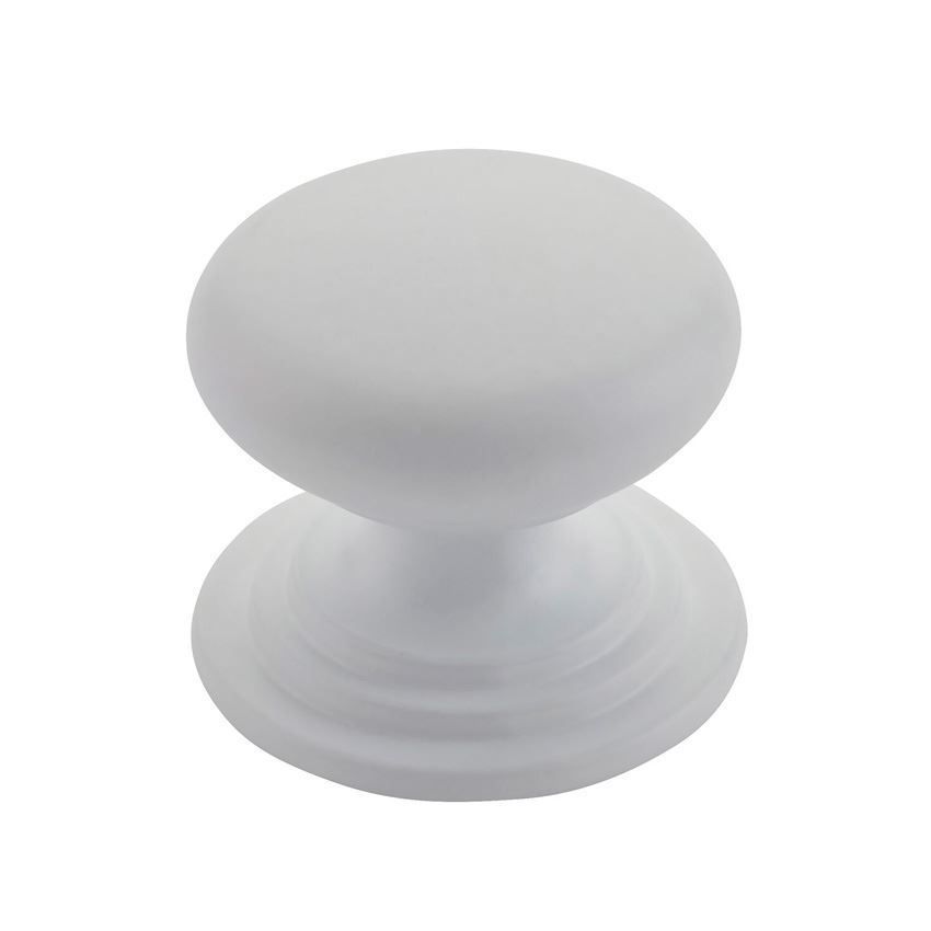 Round Cabinet Knob in Matt White - TDFK37-MW 