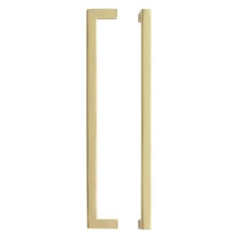 Brushed Gold Square Block Cabinet Handle - TDFPS-BG