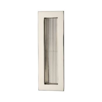 Reeded Rectangular Flush Pull in Polished Nickel - C1865-PNF