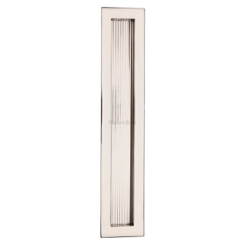 Reeded Rectangular Flush Pull in Polished Nickel - C1865-PNF