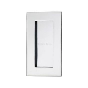 Rectangular Flush Pull in Polished Chrome - C1855-PC