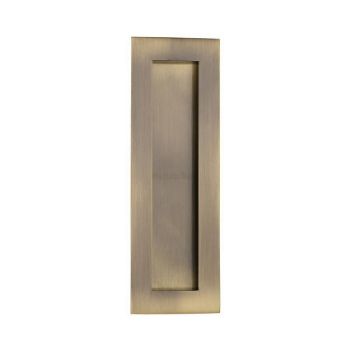 Rectangular Flush Pull in Antique Brass - C1855-AT 