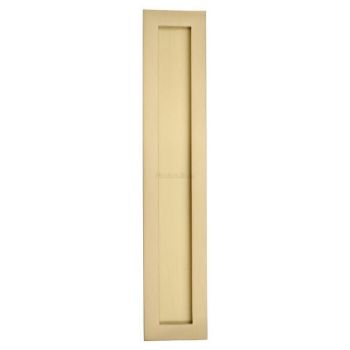 Rectangular Flush Pull in Satin Brass - C1855-SB