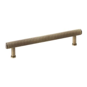 Reeded T-bar Cupboard Pull Handle in Antique Brass - AW809R-AB