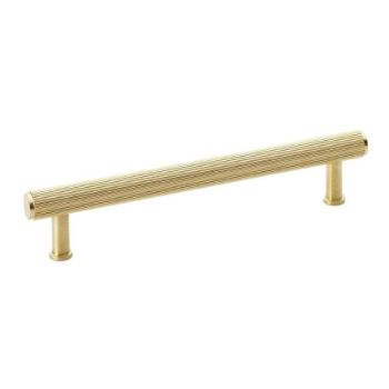 Reeded T-bar Cupboard Pull Handle in Satin Brass PVD - AW809R-SBPVD