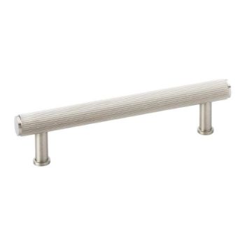 Reeded T-bar Cupboard Pull Handle in Satin Nickel - AW809R-SN 