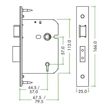 5 Lever Sash Lock - ZUKS5