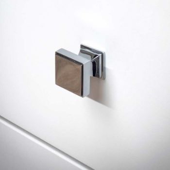 Alexander and Wilks Jesper Square Cabinet Cupboard Knob - Polished Chrome - AW806-30-PC