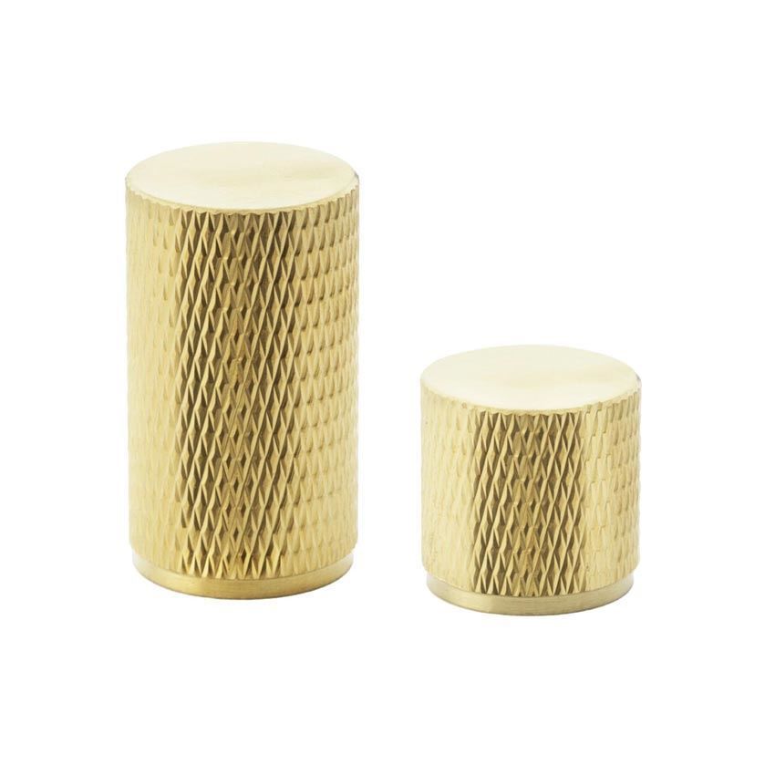 Alexander and Wilks Brunel Knurled Knob in Satin Brass Finish AW800-SBPVD 