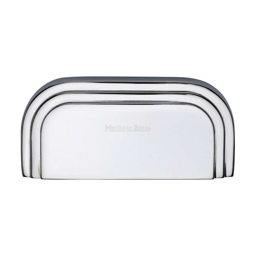 Bauhaus Drawer Pull Handle in Polished Chrome - C1740-PC