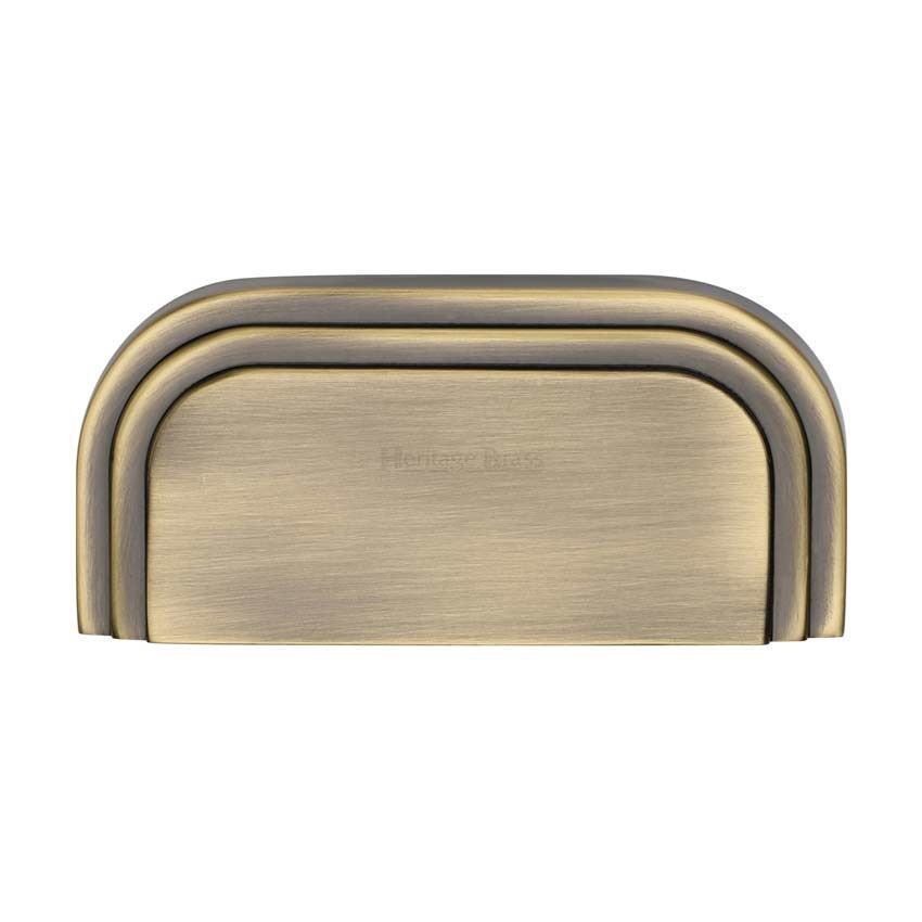 Bauhaus Drawer Pull Handle in Antique Brass - C1740-AT 