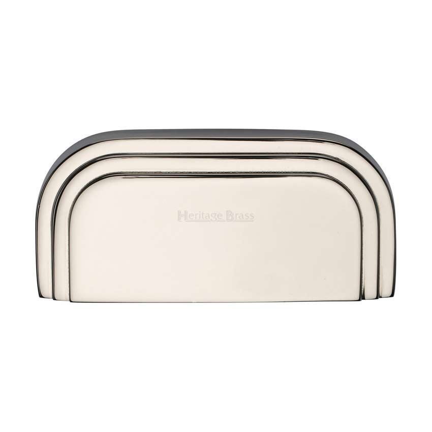 Bauhaus Drawer Pull Handle in Polished Nickel - C1740-PNF