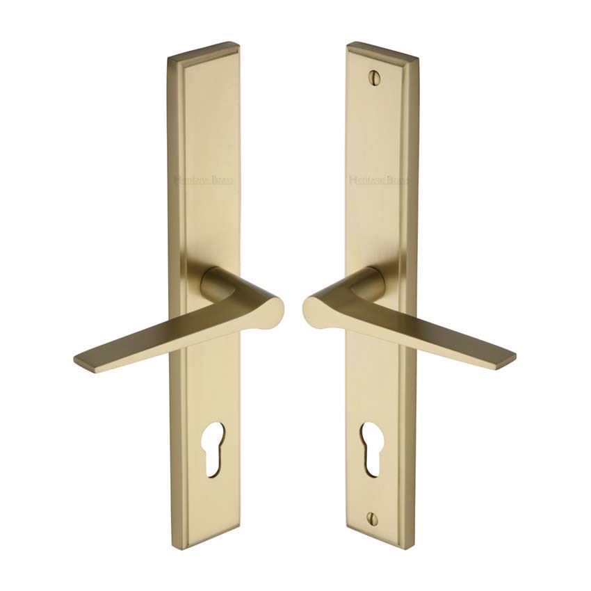 Gio Multi-Point Door Handle in Satin Brass - MP4189-SB 