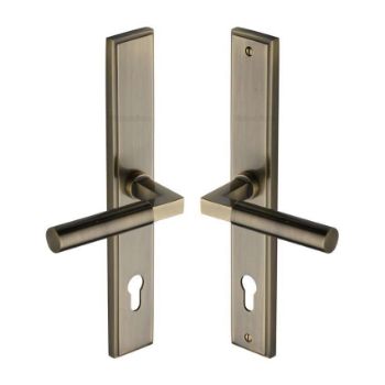 Bauhaus Multi-Point Door Handle in Antique Brass - MP2259-AT