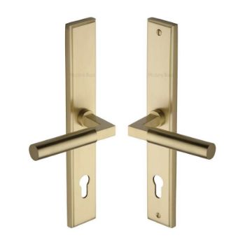 Bauhaus Multi-Point Door Handle in Satin Brass - MP2259-SB 