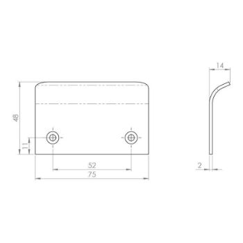 Hidden Cupboard Finger Pull - FTD3015ACP