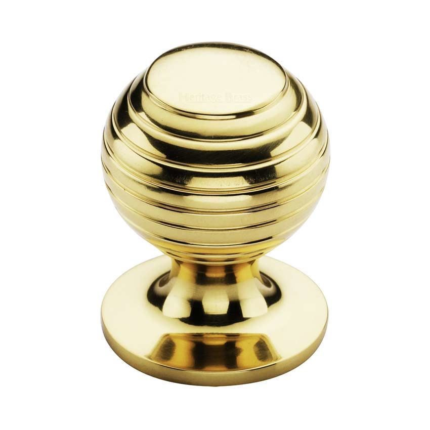 Beehive Cabinet Knob in Polished Brass - V976-PB 