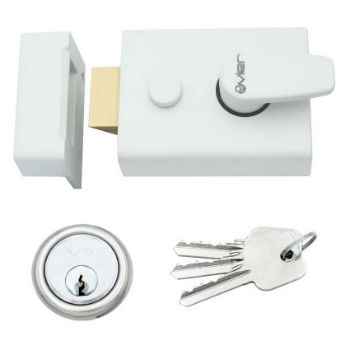 Vier Design 60mm Night latch in Powder Coat White - ZNL60PCB Vier Design 60mm Night latch in Powder Coat White - ZNL60PCB