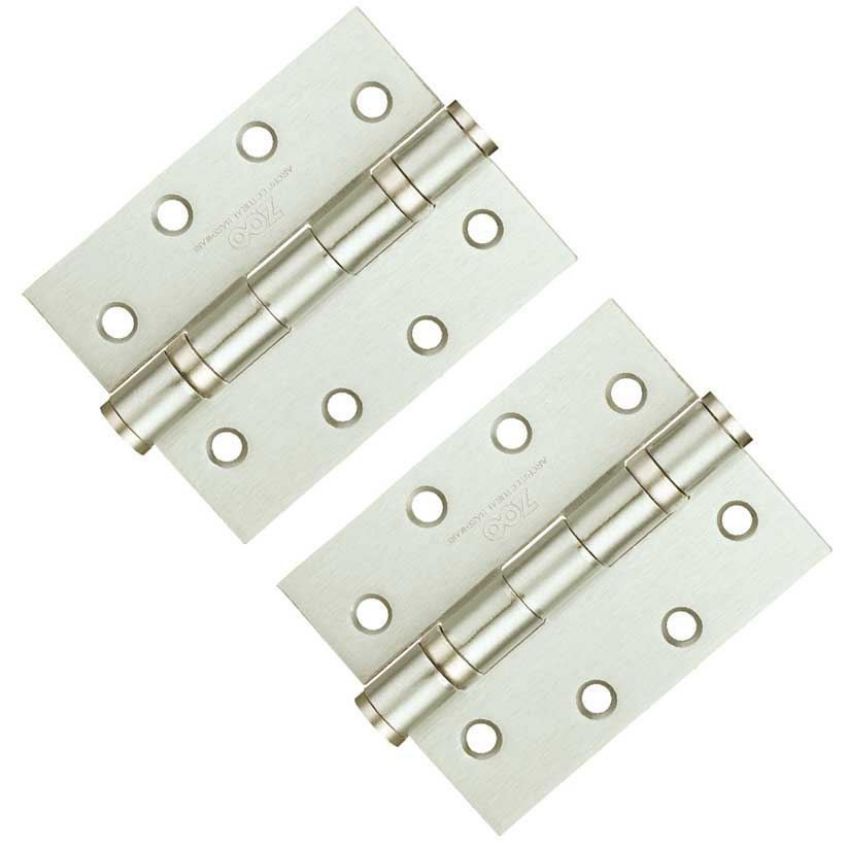 4" (102mm) Grade 11 Satin Nickel Ball Bearing Hinges - ZHS43SN