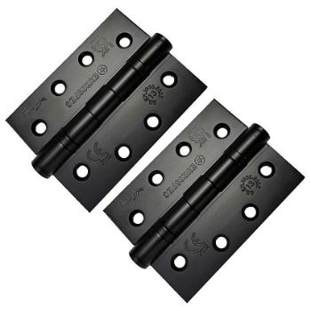 4" (102mm) Grade 13 Black Powder Coated Fire Door Hinges - HIN1433P13MB