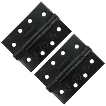 4" (102mm) Grade 13 Black Powder Coated Fire Door Hinges - HIN1433/13MB 