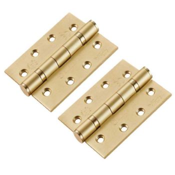 4" (102mm) Grade 13 Satin Brass Fire Door Hinges - HIN1433P13SB