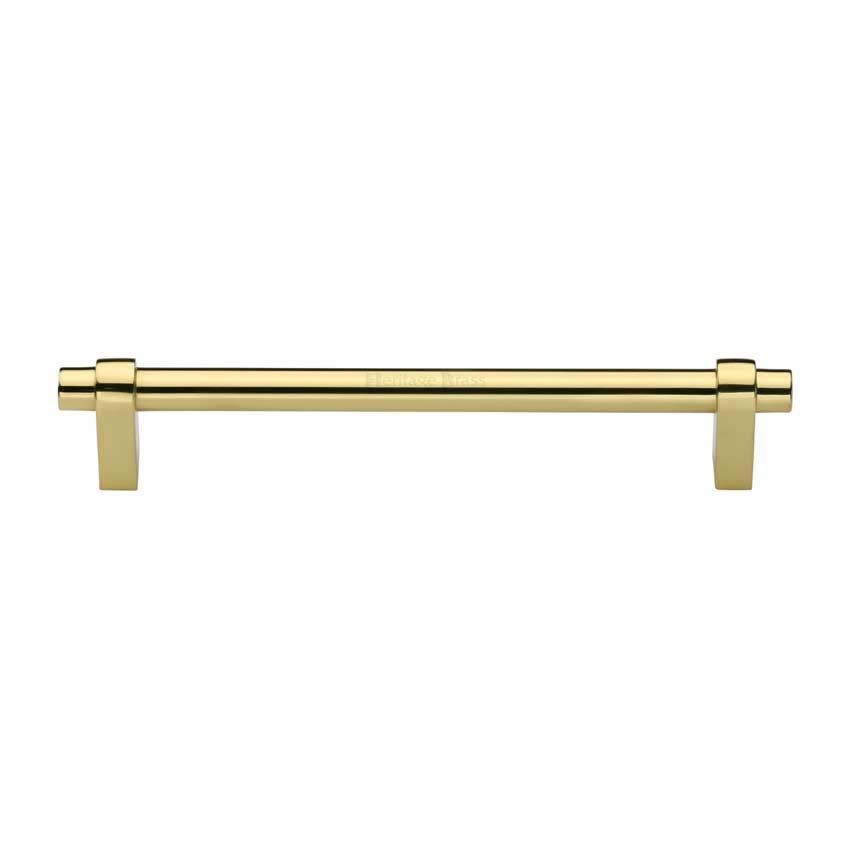 Industrial Cabinet Pull Handle in Polished Brass - C2480-PB 