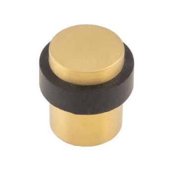 Satin Brass PVD Stainless Steel Round Floor Door Stop - DSF1030SPVD  Satin Brass PVD Stainless Steel Round Floor Door Stop - DSF1030SPVD