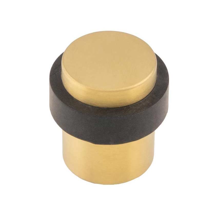 Satin Brass PVD Stainless Steel Round Floor Door Stop - DSF1030SPVD 