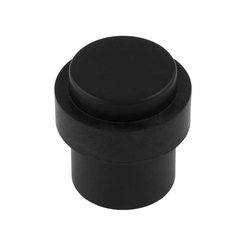 Matt Black Stainless Steel Round Floor Door Stop - DSF1030MB 