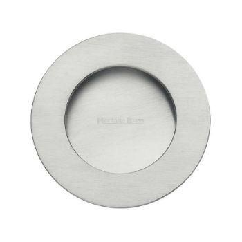 Round Flush Pull in Satin Chrome - C1835-SC