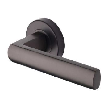 Poseidon Door Handle on Round Rose in Matt Bronze - V6230-MB Poseidon Door Handle on Round Rose in Matt Bronze - V6230-MB