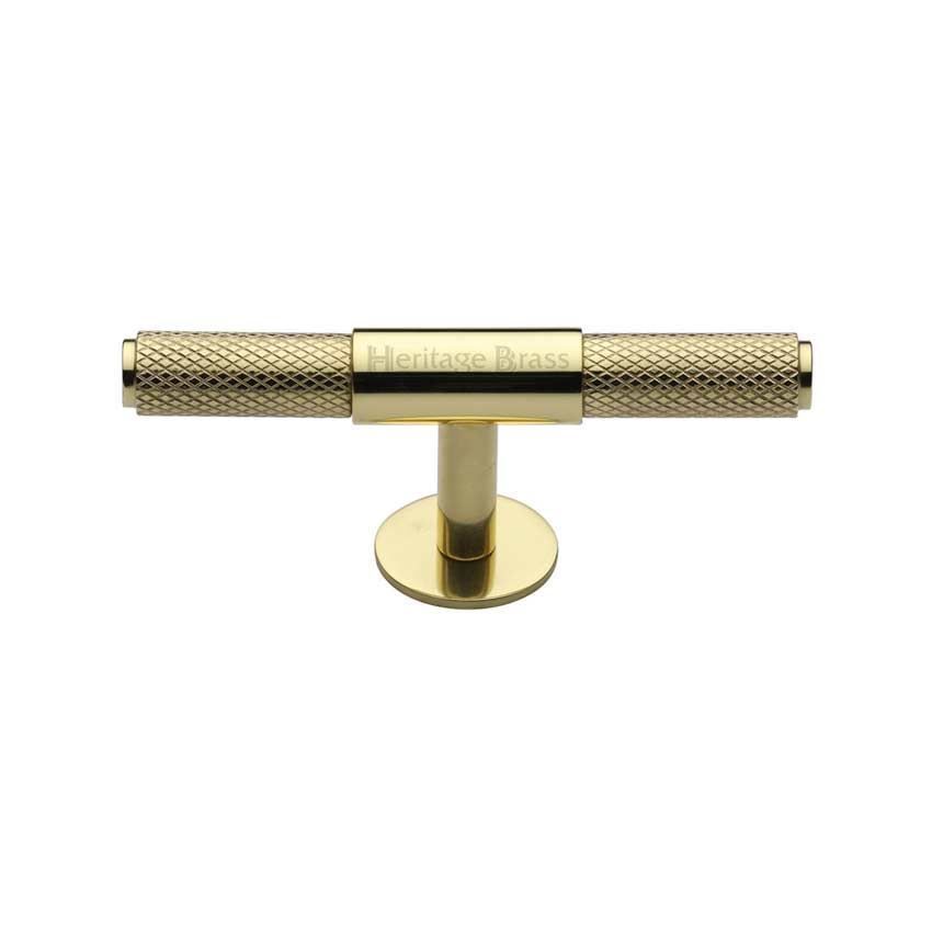 Knurled Fountain Cabinet Knob in Polished Brass - C4463 60-PB