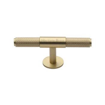 Knurled Fountain Cabinet Knob in Satin Brass - C4463 60-SB Knurled Fountain Cabinet Knob in Satin Brass - C4463 60-SB