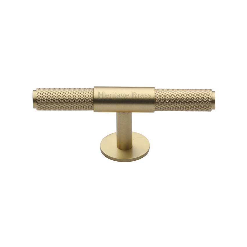 Knurled Fountain Cabinet Knob in Satin Brass - C4463 60-SB
