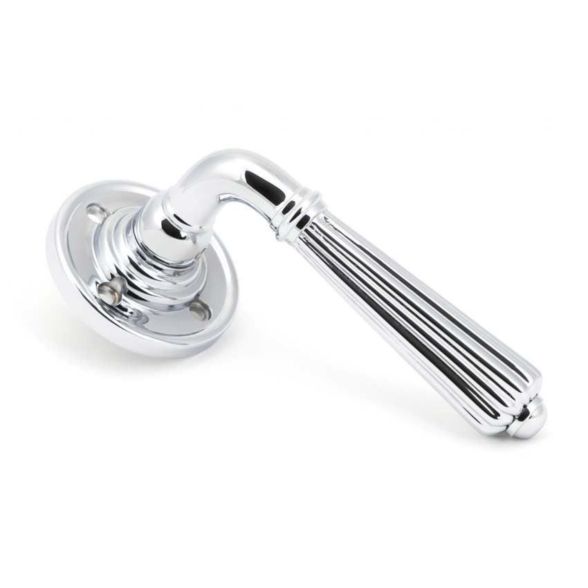 Polished Chrome Hinton Lever on Rose - Unsprung - 50083 