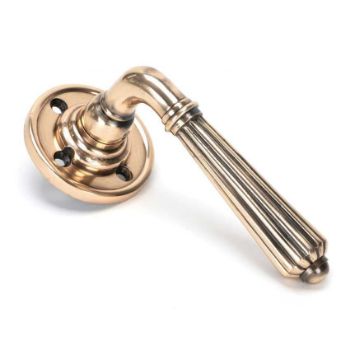 Polished Bronze Hinton Lever on Rose - Unsprung - 50085