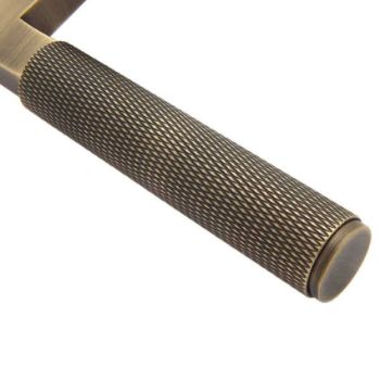 Alexander & Wilks Knurled Hurricane Locking Door Pack in Antique Brass - AW200ABLOCK