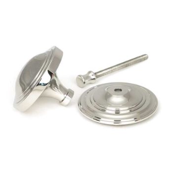 Polished Marine Stainless Steel (316) Art Deco Centre Door Knob - 49807 