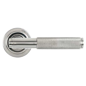 Polished Marine Stainless Steel (316) Brompton Lever on an Art Deco Rose - 49845