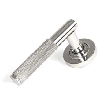 Polished Marine Stainless Steel (316) Brompton Lever on a Plain Rose - 49844 