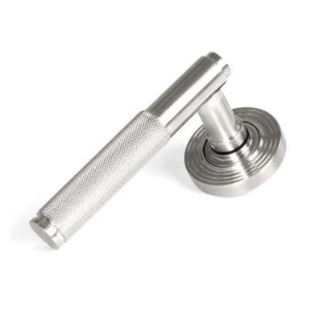 Satin Marine Stainless Steel (316) Brompton Lever on a Beehive Rose - 49842