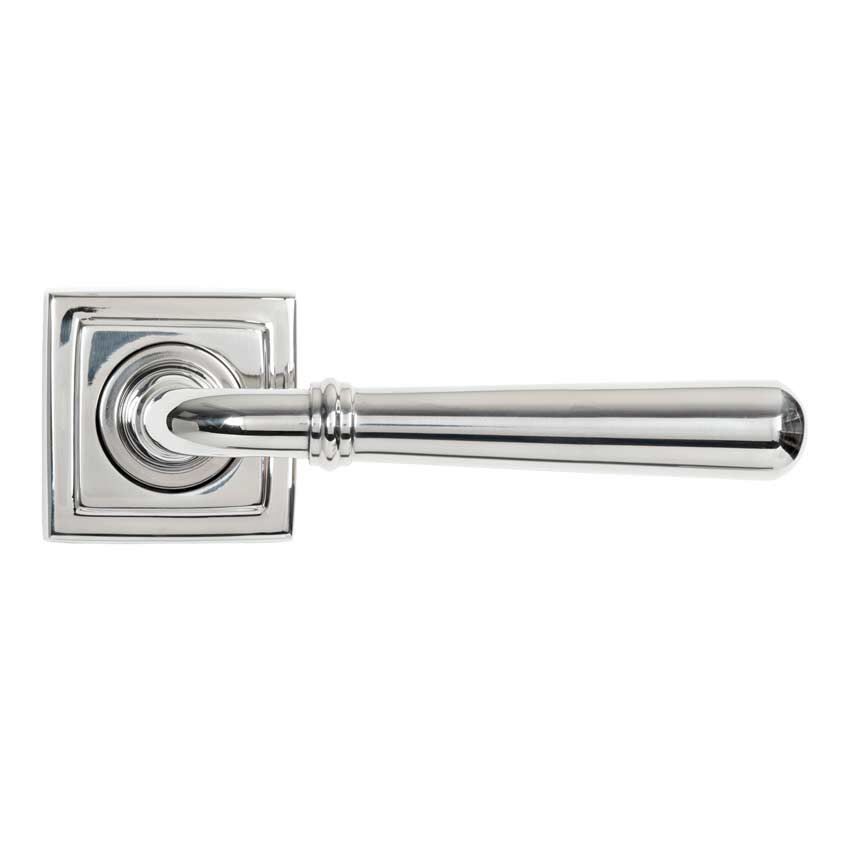 Polished Marine Stainless Steel (316) Newbury Lever on a Square Rose - 46517 